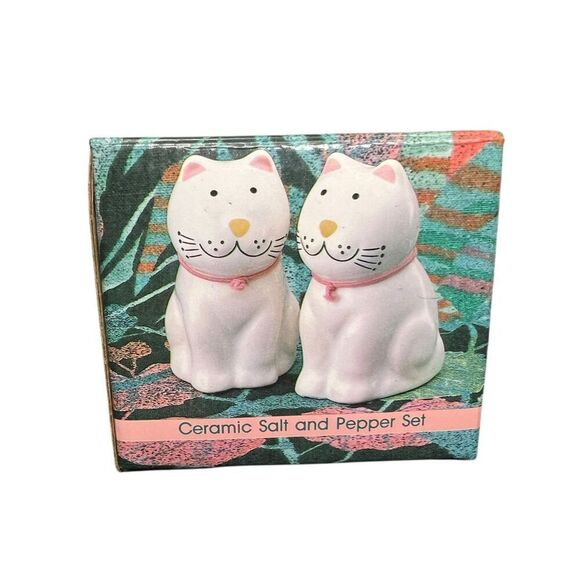 Vintage Mount Clemens Pottery Cozy Cats Salt & Pepper Shakers 80s Ceramic NEW - Picture 6 of 6